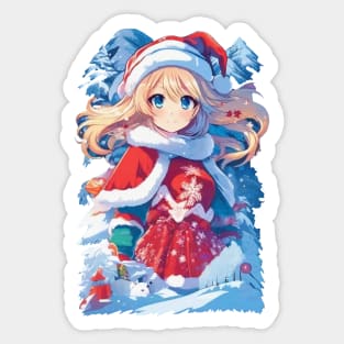 Kawaii Anime Christmas Sticker